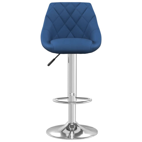 vidaXL Barhocker 2 Stk. Blau Samt