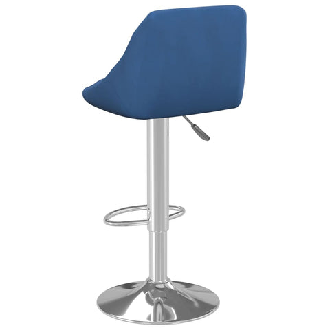 vidaXL Barhocker 2 Stk. Blau Samt