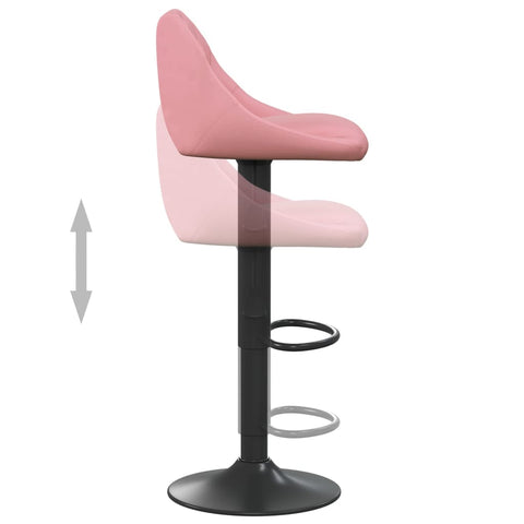 vidaXL Barhocker 2 Stk. Rosa Samt