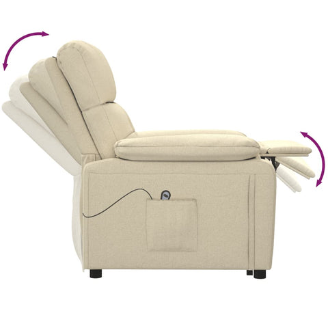 Relaxsessel Elektrisch Creme Stoff