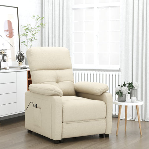 Relaxsessel Elektrisch Creme Stoff