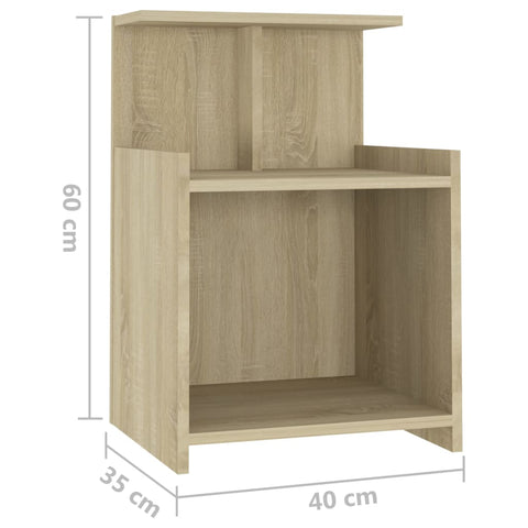 vidaXL Nachttisch Sonoma-Eiche 40x35x60 cm Holzwerkstoff