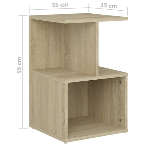 vidaXL Nachttische 2 Stk. Sonoma-Eiche 35x35x55 cm Holzwerkstoff