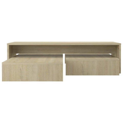 vidaXL Satztisch-Set Sonoma-Eiche 100x100x26,5 cm Holzwerkstoff