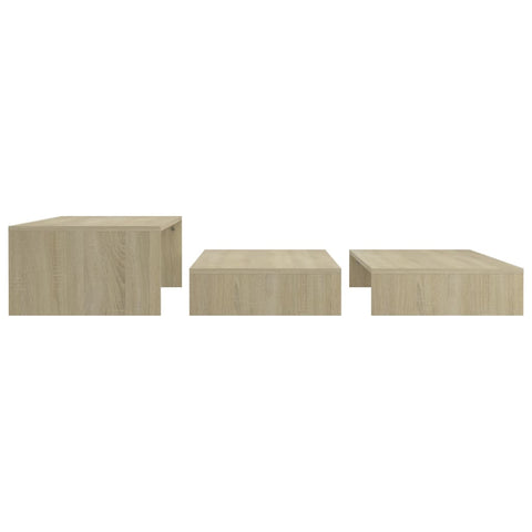 vidaXL Satztisch-Set Sonoma-Eiche 100x100x26,5 cm Holzwerkstoff