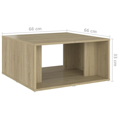 vidaXL Couchtische 4 Stk. Sonoma-Eiche 33x33x33 cm Holzwerkstoff