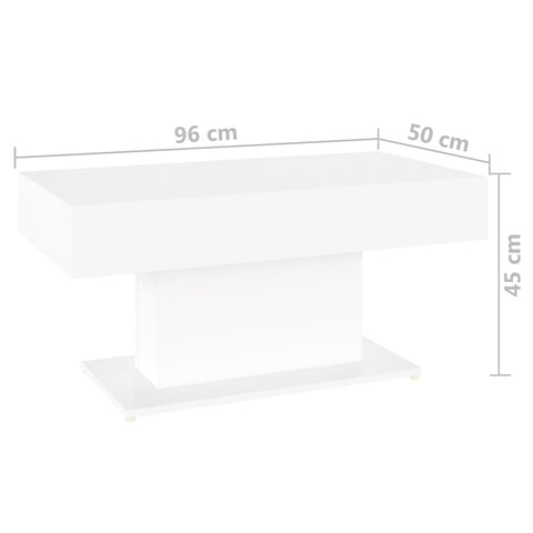 vidaXL Couchtisch Weiß 96x50x45 cm Holzwerkstoff