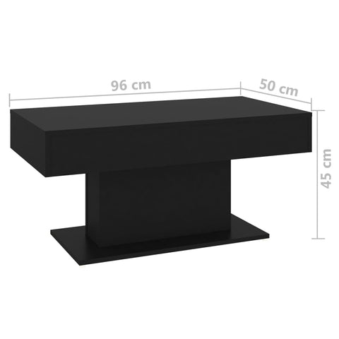 vidaXL Couchtisch Schwarz 96x50x45 cm Holzwerkstoff