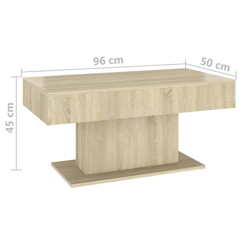 vidaXL Couchtisch Sonoma-Eiche 96x50x45 cm Holzwerkstoff