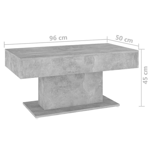 vidaXL Couchtisch Betongrau 96x50x45 cm Holzwerkstoff