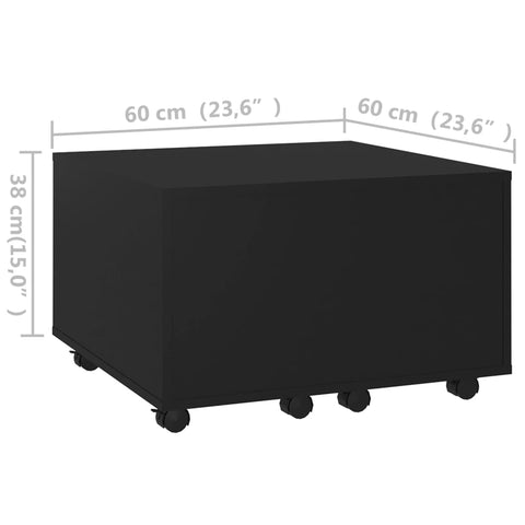 vidaXL Couchtisch Schwarz 60x60x38 cm Holzwerkstoff