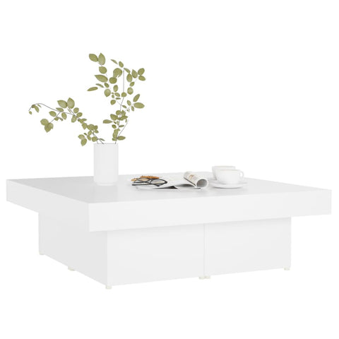 vidaXL Couchtisch Weiß 90x90x28 cm Holzwerkstoff