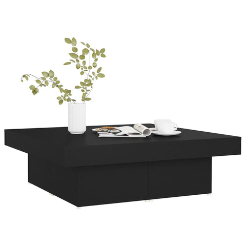 vidaXL Couchtisch Schwarz 90x90x28 cm Holzwerkstoff