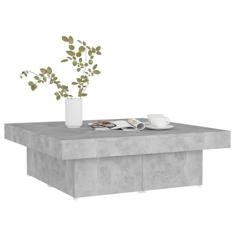 vidaXL Couchtisch Betongrau 90x90x28 cm Holzwerkstoff