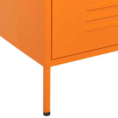 vidaXL Kommode Orange 80x35x101,5 cm Stahl