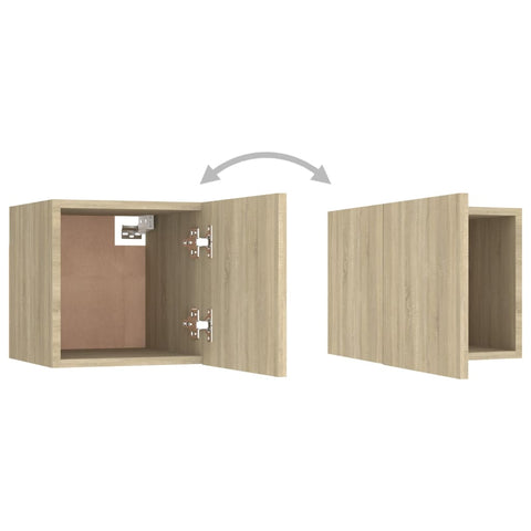 vidaXL Nachttisch Sonoma-Eiche 30,5x30x30 cm Holzwerkstoff