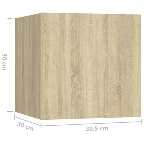 vidaXL Nachttisch Sonoma-Eiche 30,5x30x30 cm Holzwerkstoff