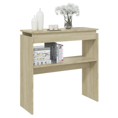 vidaXL Konsolentisch Sonoma-Eiche 80x30x80 cm Holzwerkstoff