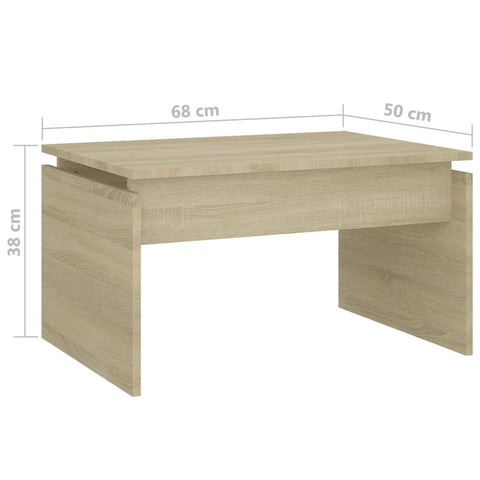 vidaXL Couchtisch Sonoma-Eiche 68x50x38 cm Holzwerkstoff