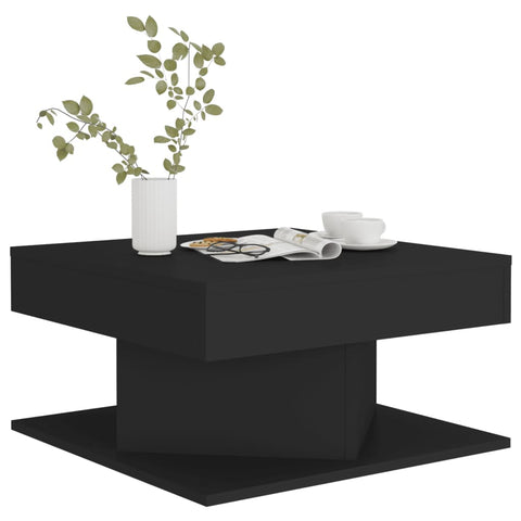 vidaXL Couchtisch Schwarz 57x57x30 cm Holzwerkstoff