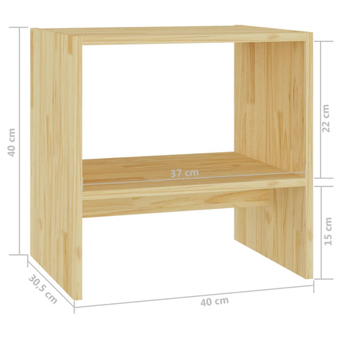 vidaXL Nachttisch 40x30,5x40 cm Massivholz Kiefer