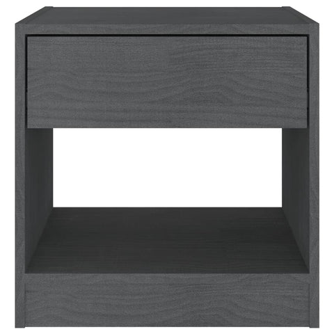 vidaXL Nachttische 2 Stk. Grau 40x31x40 cm Massivholz Kiefer