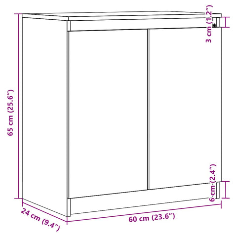 vidaXL Beistellschrank Honigbraun 60x36x65 cm Massivholz Kiefer