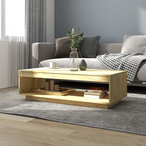 vidaXL Couchtisch 110x50x33,5 cm Massivholz Kiefer