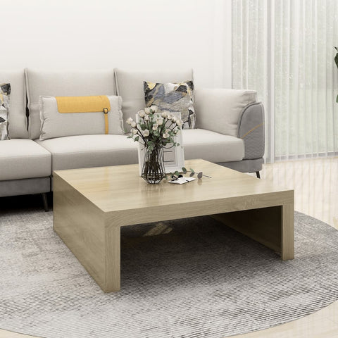 vidaXL Couchtisch Sonoma-Eiche 100x100x35 cm Holzwerkstoff