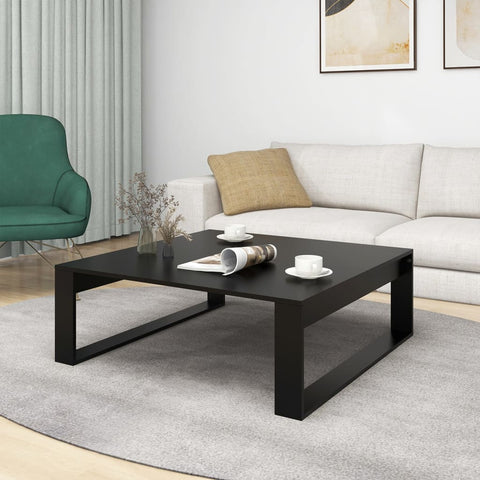 vidaXL Couchtisch Schwarz 100x100x35 cm Holzwerkstoff