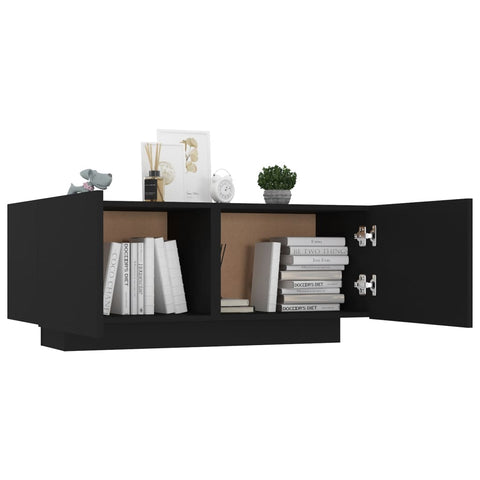 vidaXL Nachttisch Schwarz 100x35x40 cm Holzwerkstoff