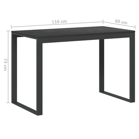 vidaXL Computertisch Schwarz 110x60x73 cm Holzwerkstoff