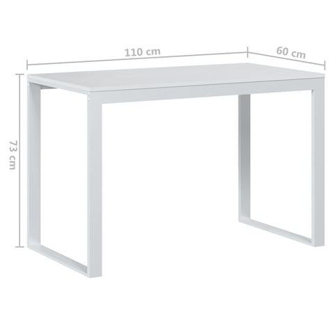 vidaXL Computertisch Weiß 110x60x73 cm Holzwerkstoff