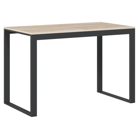 vidaXL Computertisch Schwarz und Eiche-Optik 110x60x73cm Holzwerkstoff