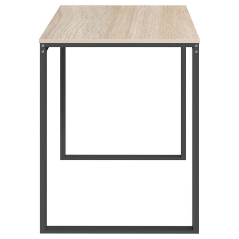 vidaXL Computertisch Schwarz und Eiche-Optik 110x60x73cm Holzwerkstoff