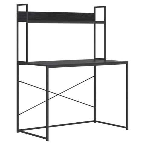 vidaXL Computertisch Schwarz 110x60x138 cm Holzwerkstoff