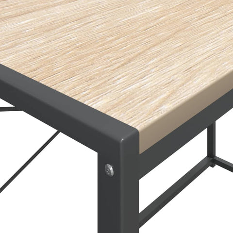 vidaXL Computertisch Schwarz Eiche-Optik 110x60x138cm Holzwerkstoff