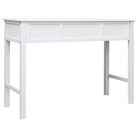 vidaXL Schreibtisch Weiß 108x45x76 cm Massivholz Paulownia