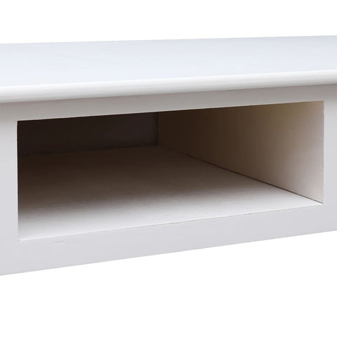 vidaXL Schreibtisch Weiß 108x45x76 cm Massivholz Paulownia