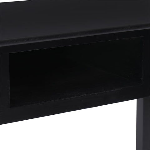 vidaXL Schreibtisch Schwarz 108x45x76 cm Massivholz Paulownia