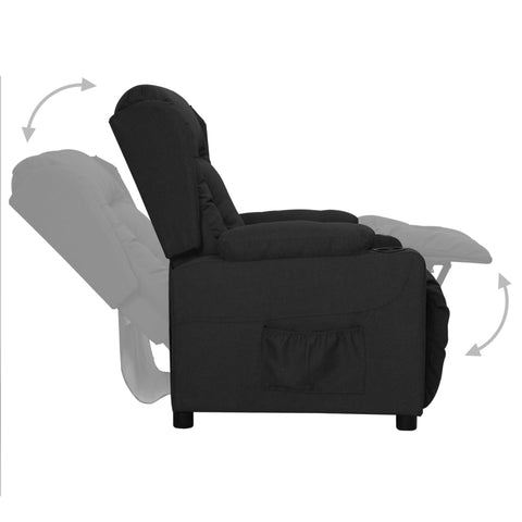 vidaXL Relaxsessel Schwarz Stoff