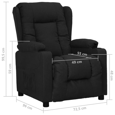 vidaXL Relaxsessel Schwarz Stoff