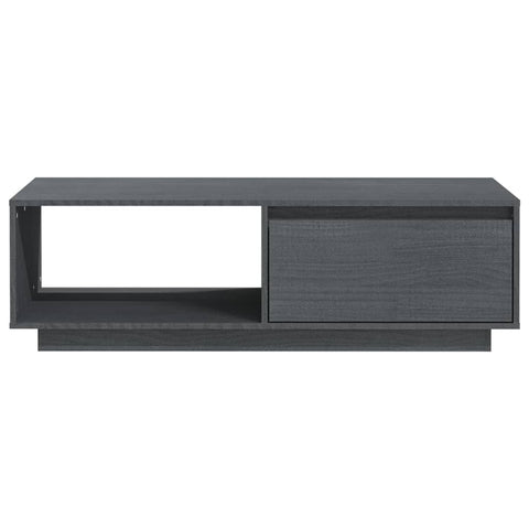 vidaXL Couchtisch Grau 110x50x33,5 cm Massivholz Kiefer