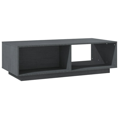 vidaXL Couchtisch Grau 110x50x33,5 cm Massivholz Kiefer