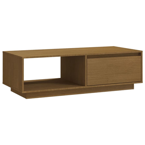 vidaXL Couchtisch Honigbraun 110x50x33,5 cm Massivholz Kiefer