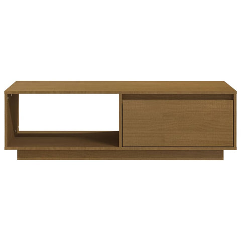 vidaXL Couchtisch Honigbraun 110x50x33,5 cm Massivholz Kiefer