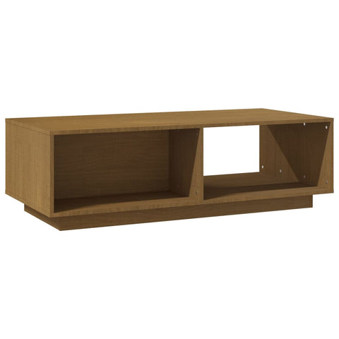 vidaXL Couchtisch Honigbraun 110x50x33,5 cm Massivholz Kiefer