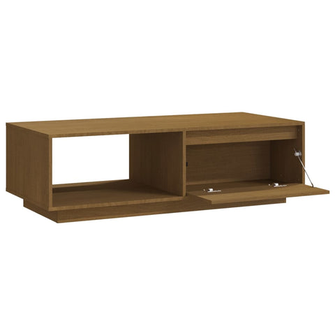 vidaXL Couchtisch Honigbraun 110x50x33,5 cm Massivholz Kiefer