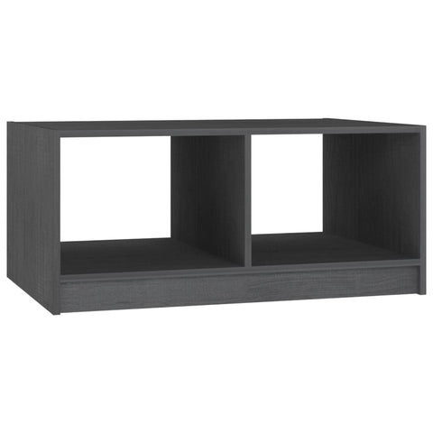 vidaXL Couchtisch Grau 75x50x33,5 cm Massivholz Kiefer