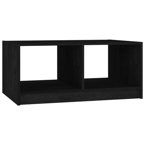 vidaXL Couchtisch Schwarz 75x50x33,5 cm Massivholz Kiefer